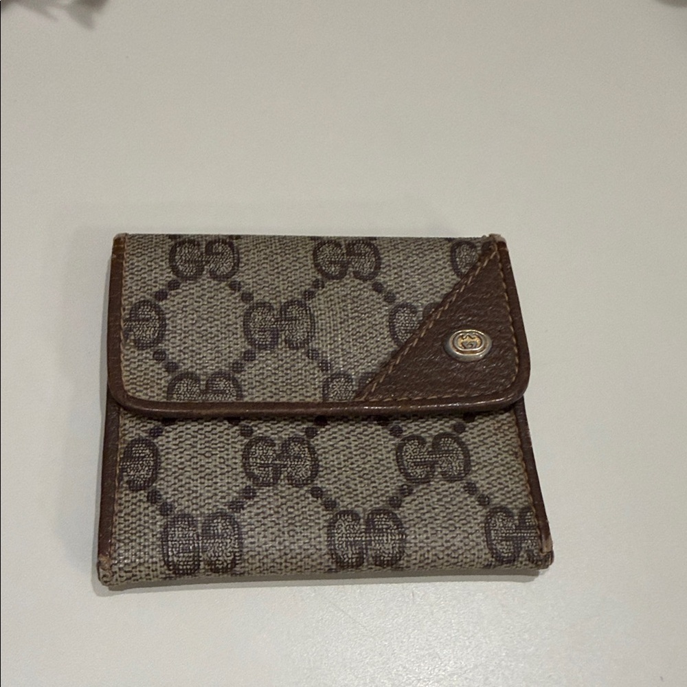 Gucci Brown and Tan GG  Wallet